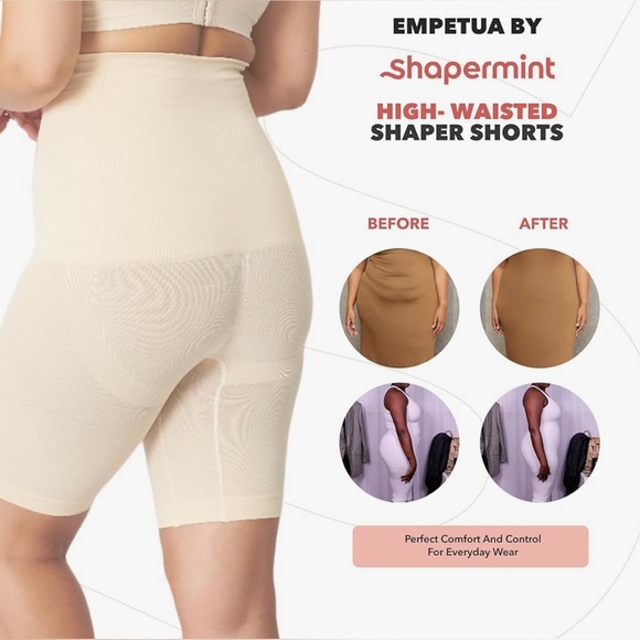 NWT -Empetua by Shapermint High Waisted Shaper Short - Nude Size XL/XXL - Picture 3 of 8